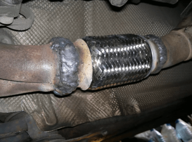 Ремонт или замена гофры глушителя, как определить что необходимо?