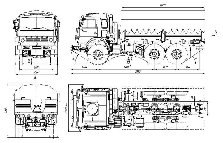КамАЗ 5350 технические характеристики: двигатель, трансмиссия и кабина